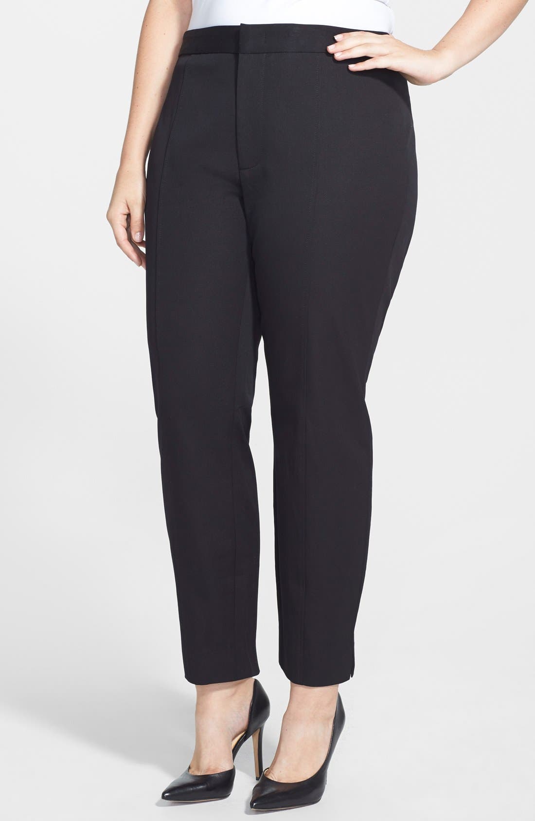 NYDJ 'Fashion' TwoWay Stretch Slit Ankle Pants (Plus Size) Nordstrom