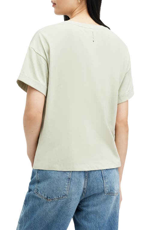 Shop Allsaints Briar Crewneck Cotton T-shirt In Zest Lime Green
