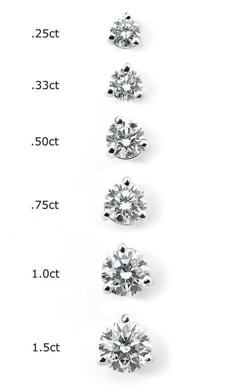 Kwiat Round Brilliant Cut Diamond & Platinum Stud Earrings In Platinum 0.25 Ctw