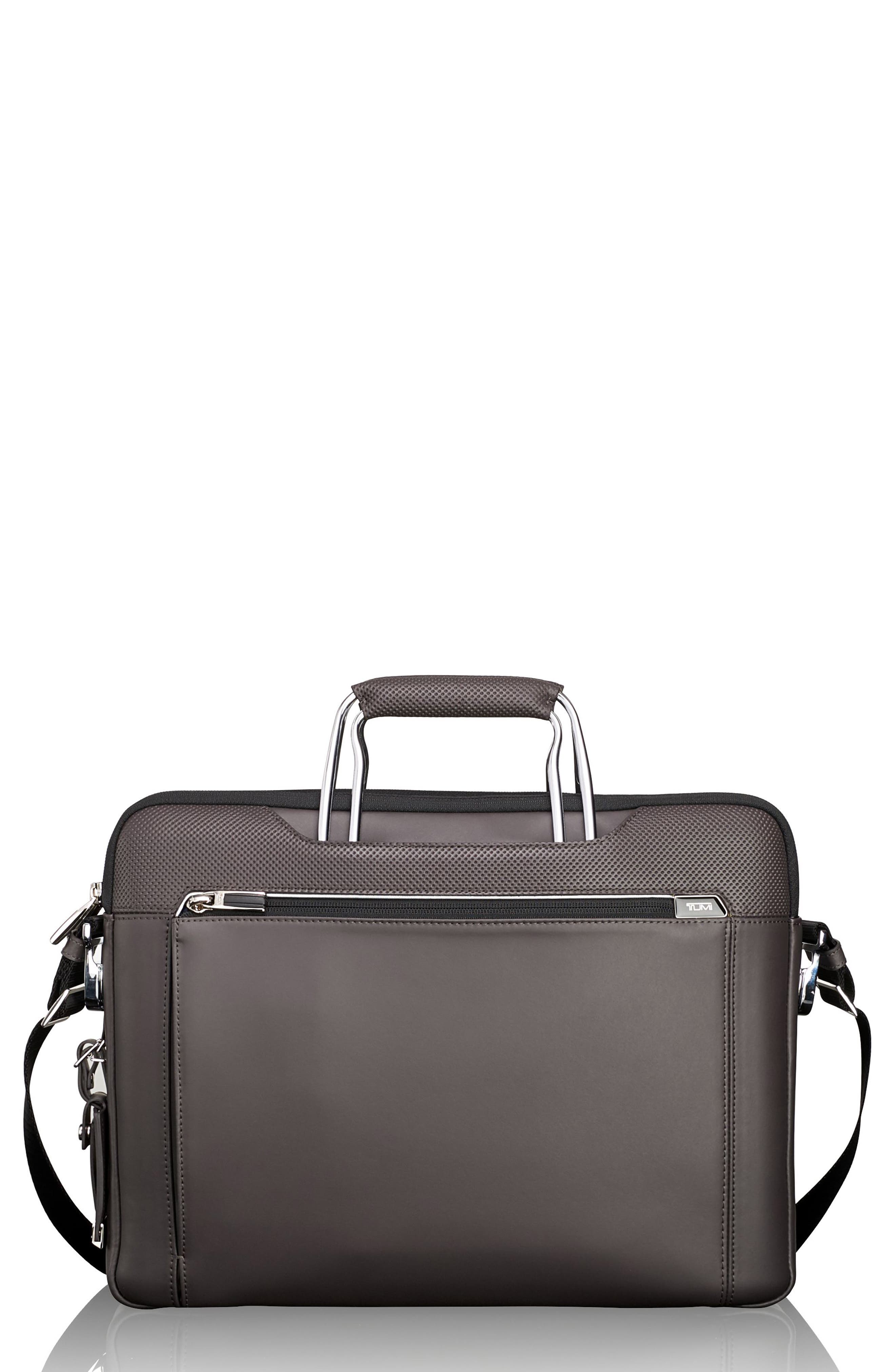 tumi leather briefcase sale