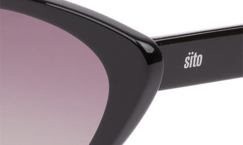 Shop Sito Shades Seduction Polar 57mm Cat Eye Sunglasses In Black/quartz Gradient Polar