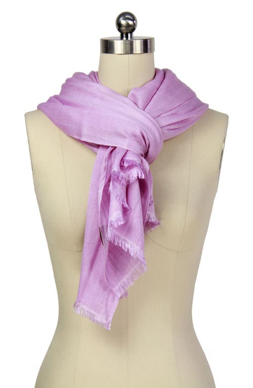 Saachi Cashmere Silk Eyelash Fringe Scarf In Lavender
