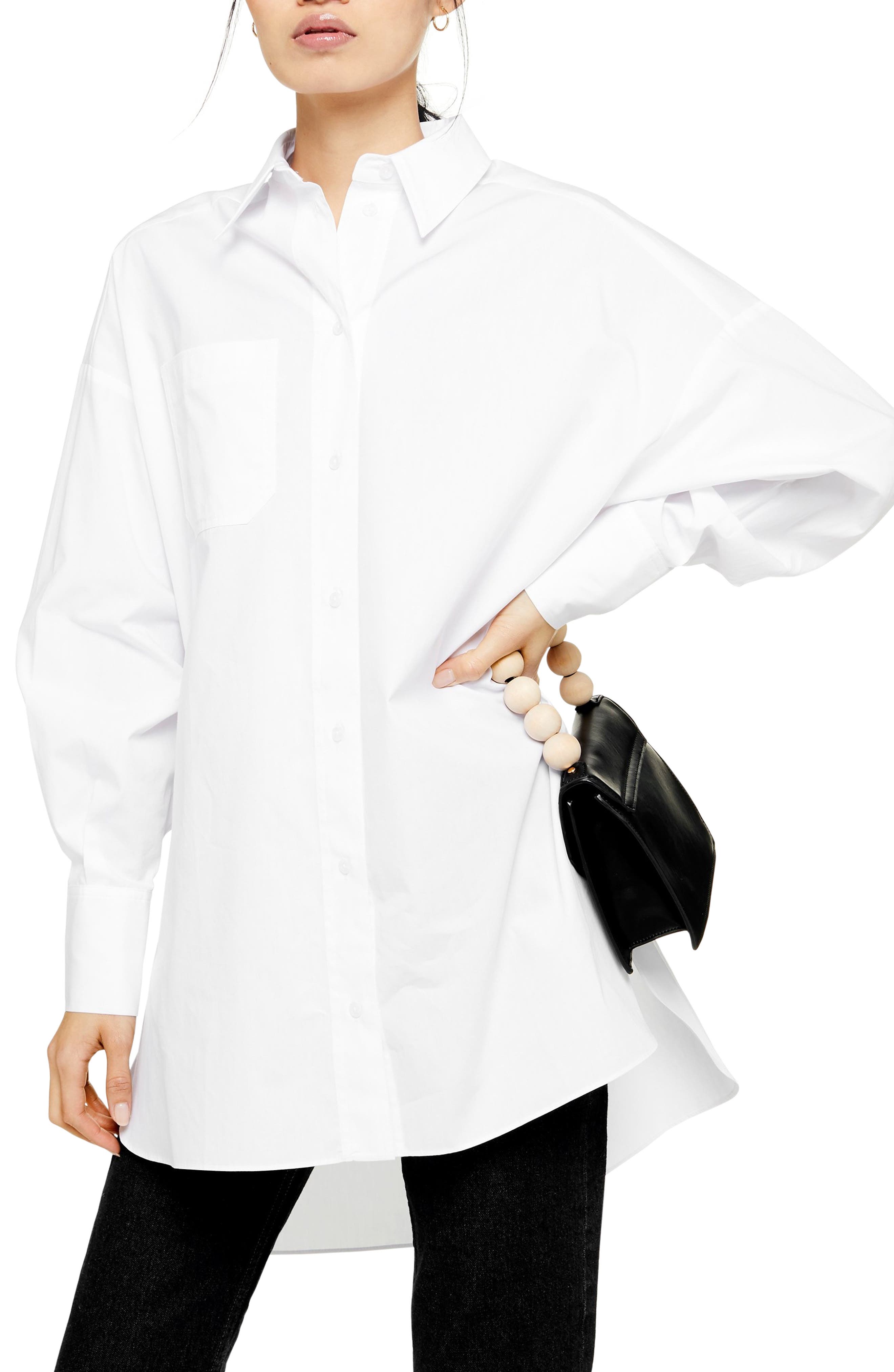topshop white oversized shirt