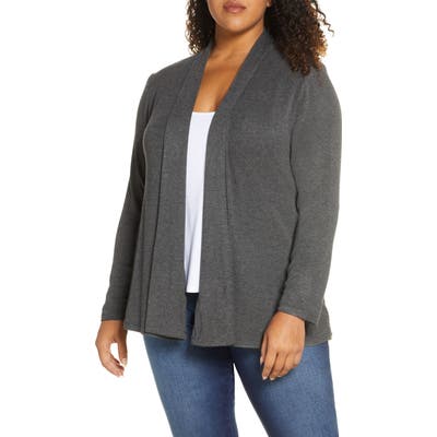 Plus Size Bobeau High/low Cardigan, Black