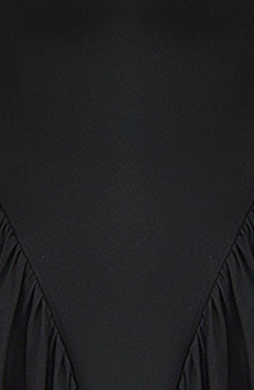 House Of Cb Marilyn Gingham Halter Midi Sundress In Black