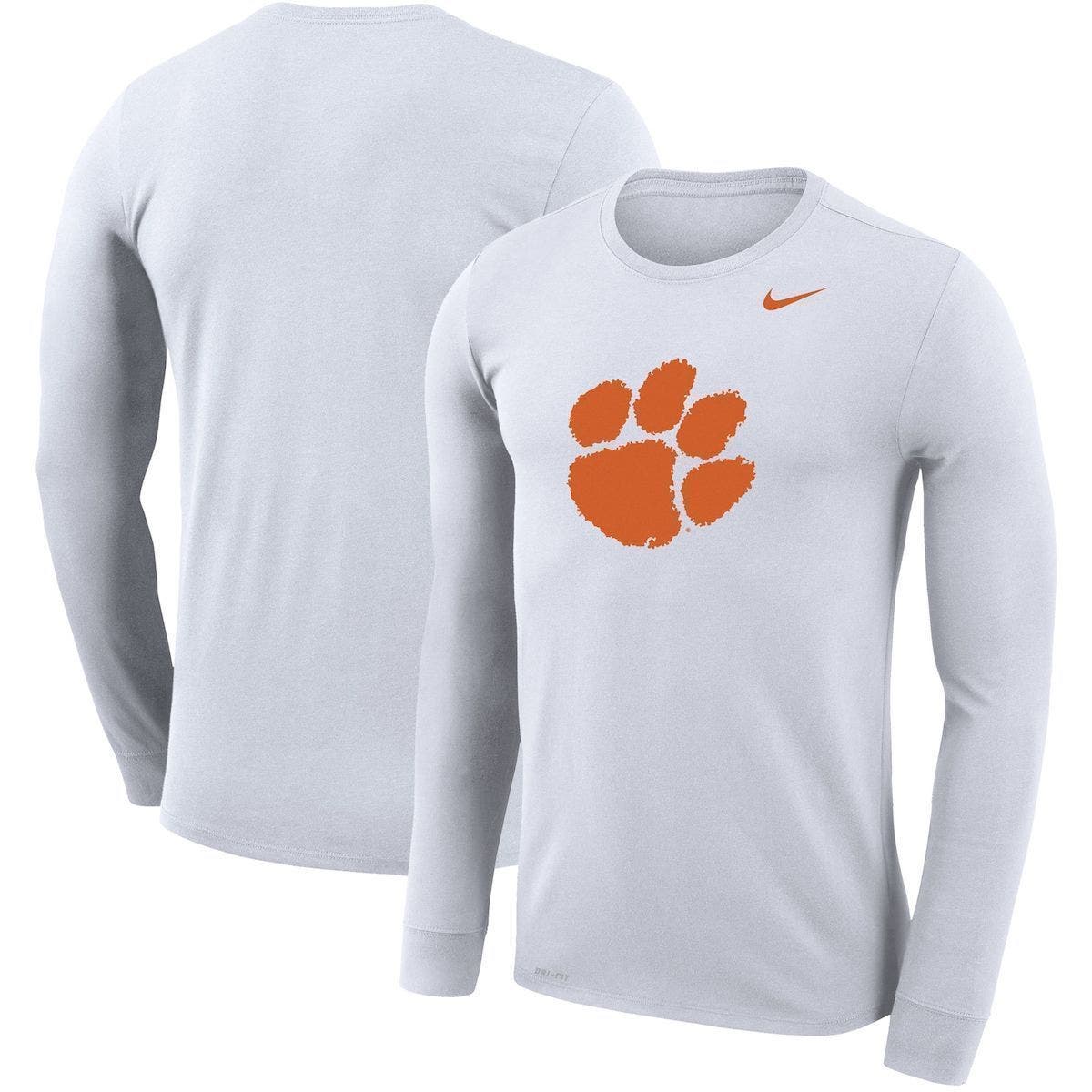 Nike White Clemson Tigers School Logo 