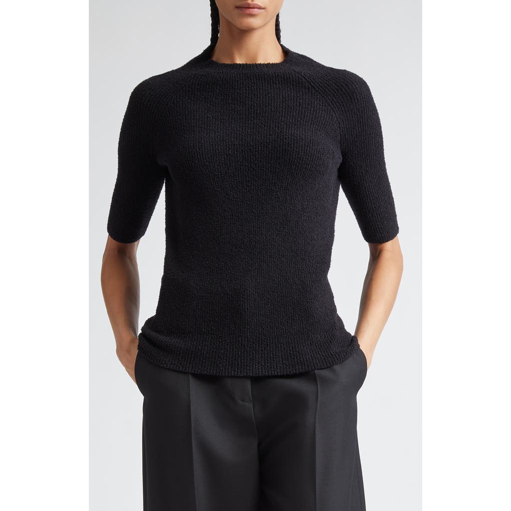 Totême Toteme Raglan Sleeve Organic Cotton Blend Sweater In Black