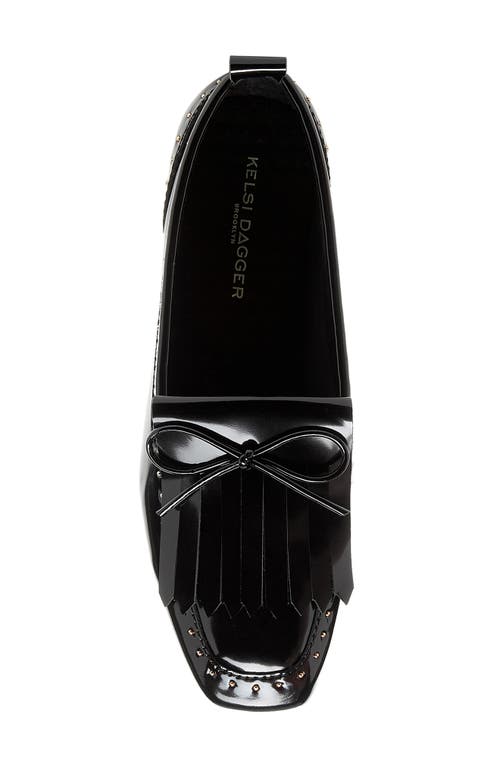 Shop Kelsi Dagger Brooklyn Flow Kiltie Fringe Flat In Black