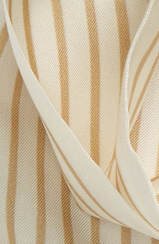 Shop Vince Stripe Silk Ribbon Scarf In Bell/ Desert Wind