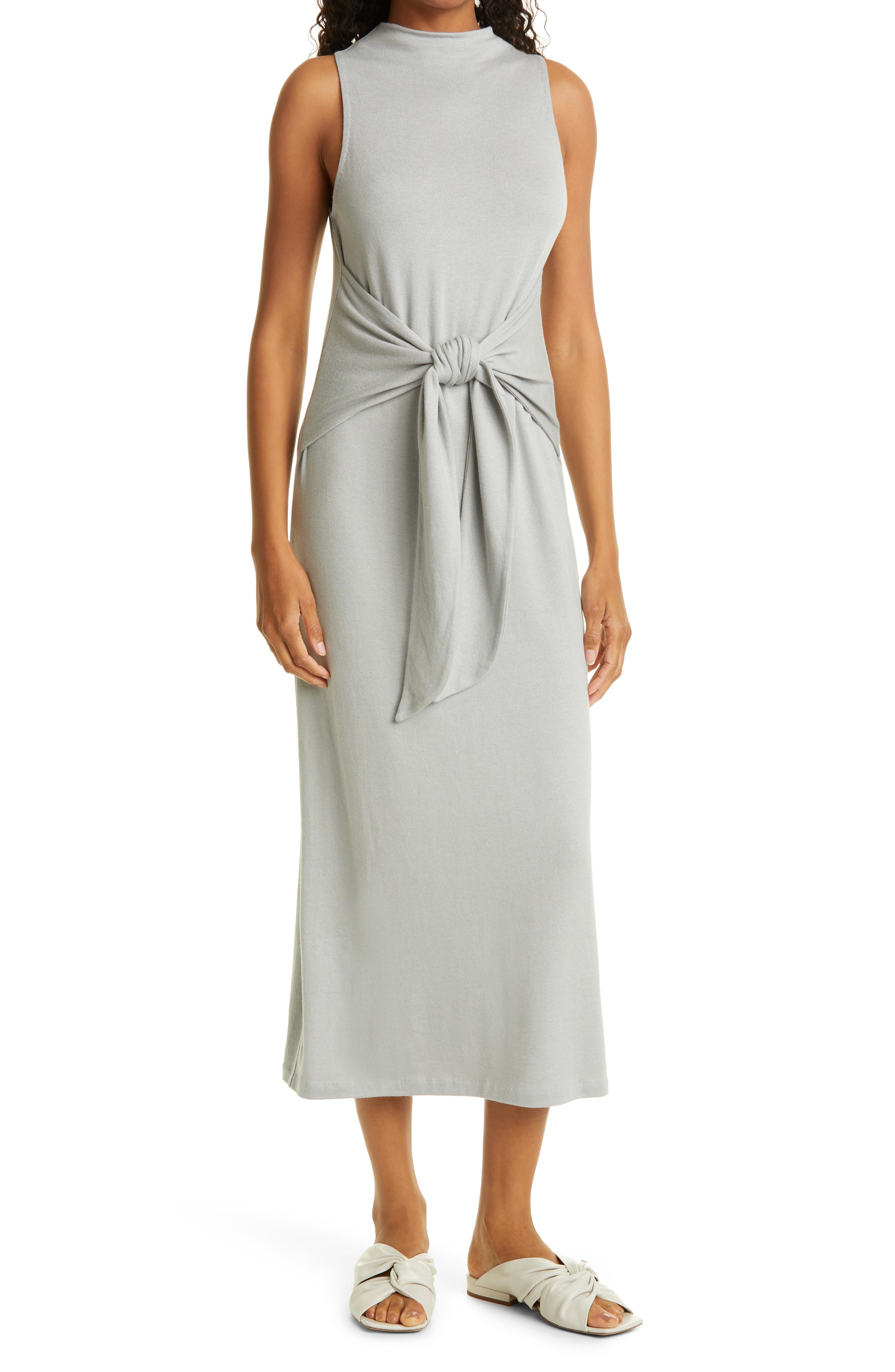 sleeveless knot dress