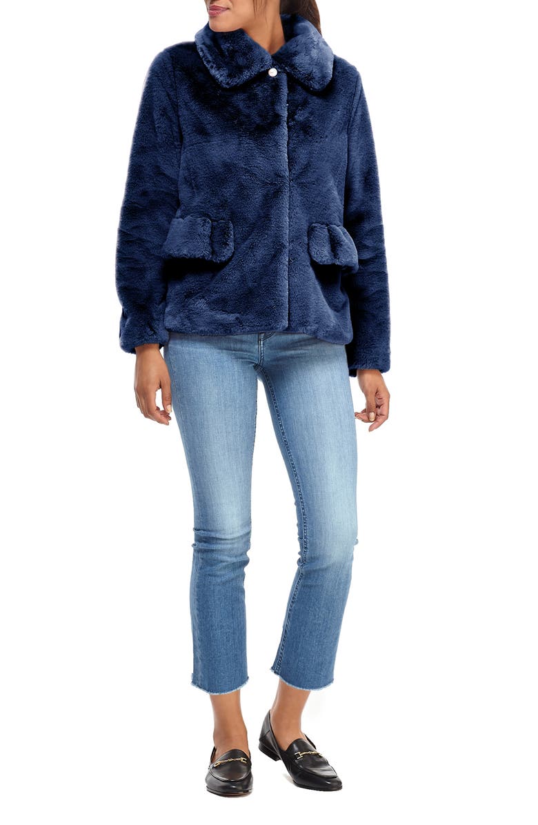 Gal Meets Glam Collection Faux Fur Jacket, Alternate, color, 