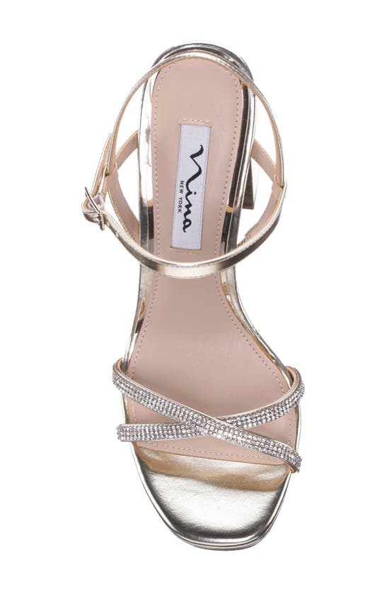 Shop Nina Steven Embellished Platform Sandal In Platino