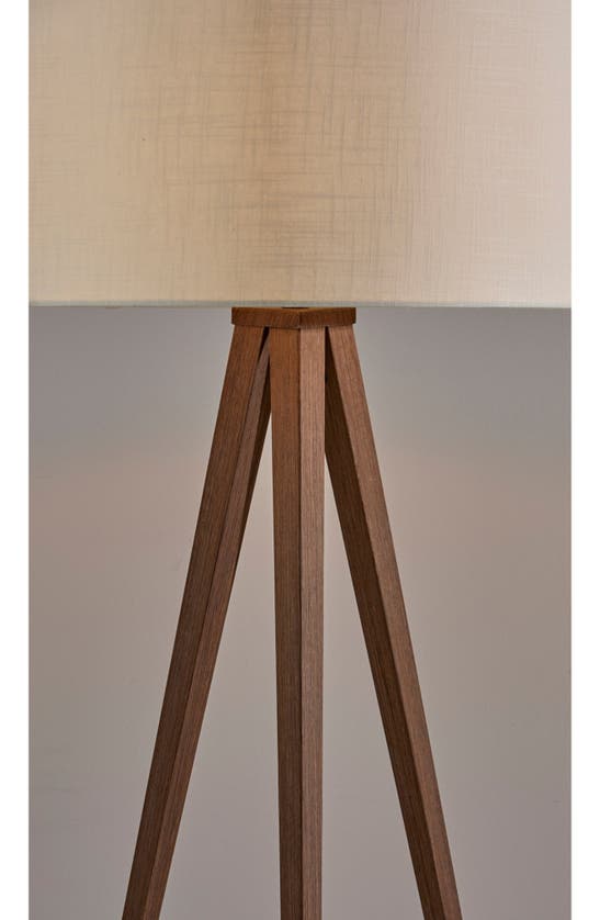 Adesso Lighting Director Floor Lamp In Metal With Rosewood Veneer