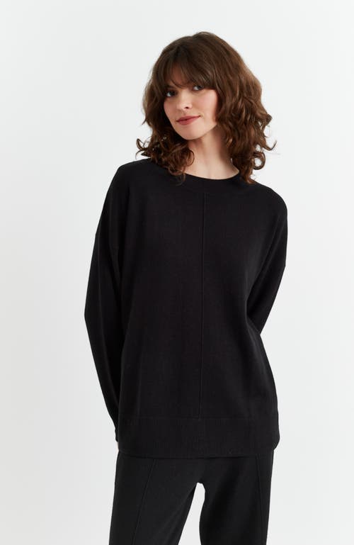 Shop Chinti & Parker Wool & Cashmere Slouchy Sweater In Black