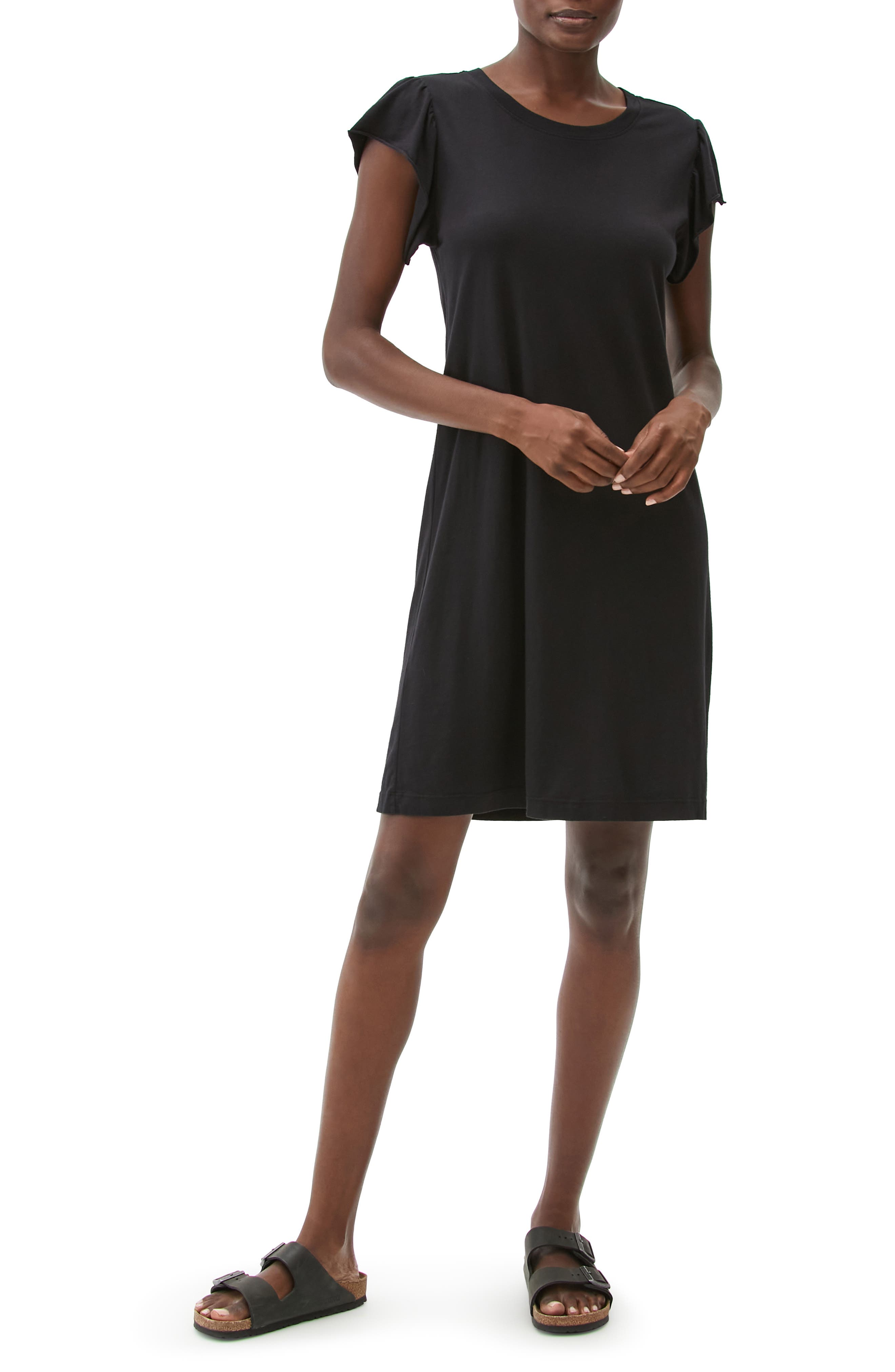 Dena Ruffle Sleeve A-Line T-Shirt Dress 