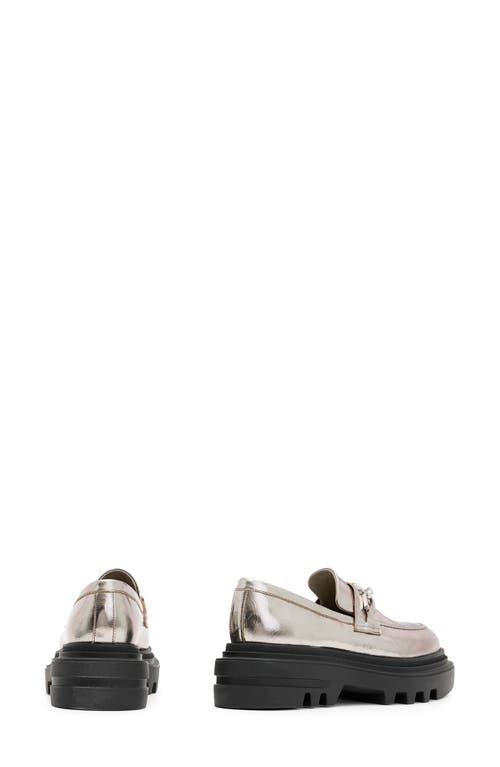 Shop Allsaints Alexia Lug Sole Loafer In Gunmetal Grey