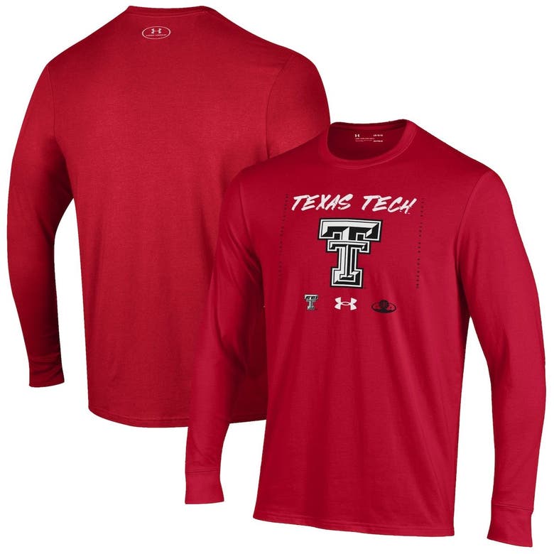 Under Armour Kids' Youth   Red Texas Tech Red Raiders 2023 On Court Bench Unity Long Sleeve T-shirt