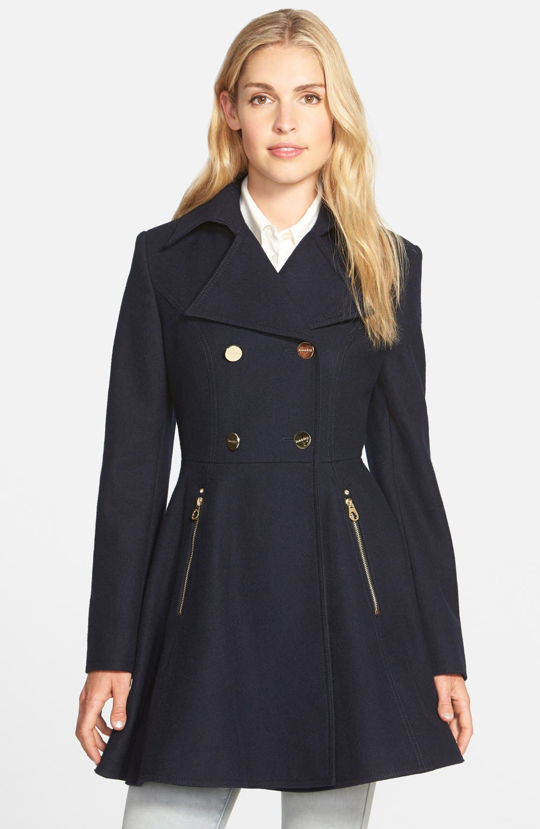 fit and flare pea coats