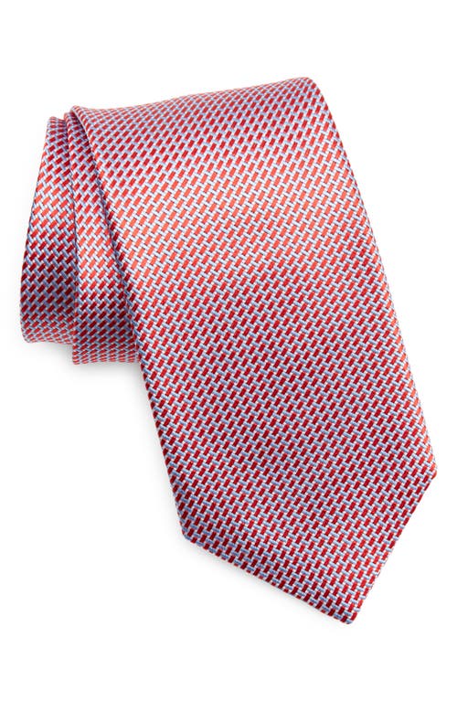 Neat Silk Tie in Red