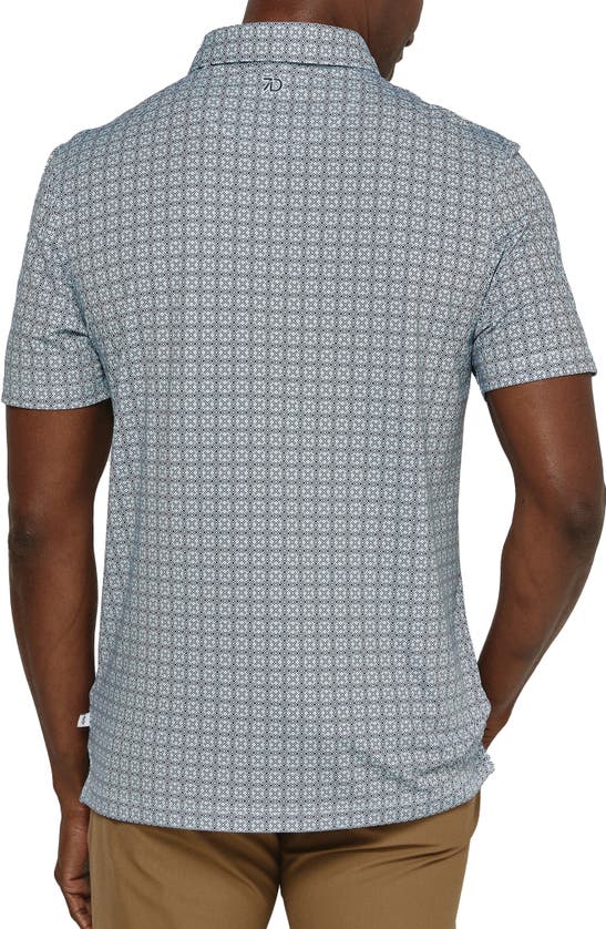 Shop 7 Diamonds Jaxon Geo Print Performance Polo In Mint