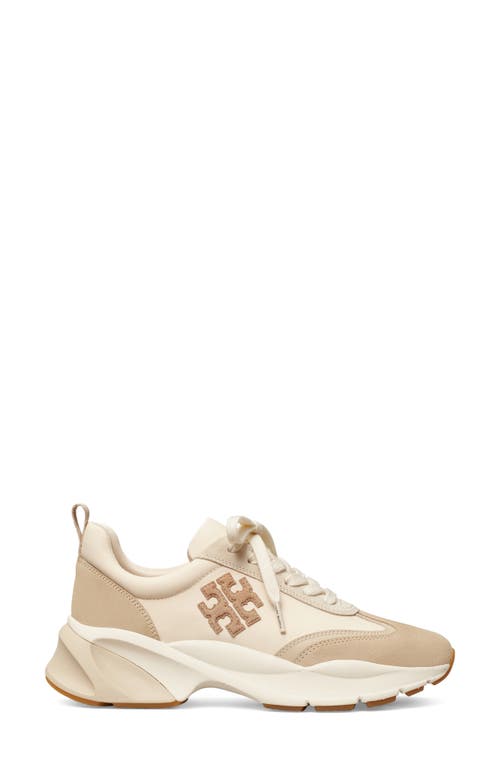 Shop Tory Burch Good Luck Sneaker In French Pearl/biscotti