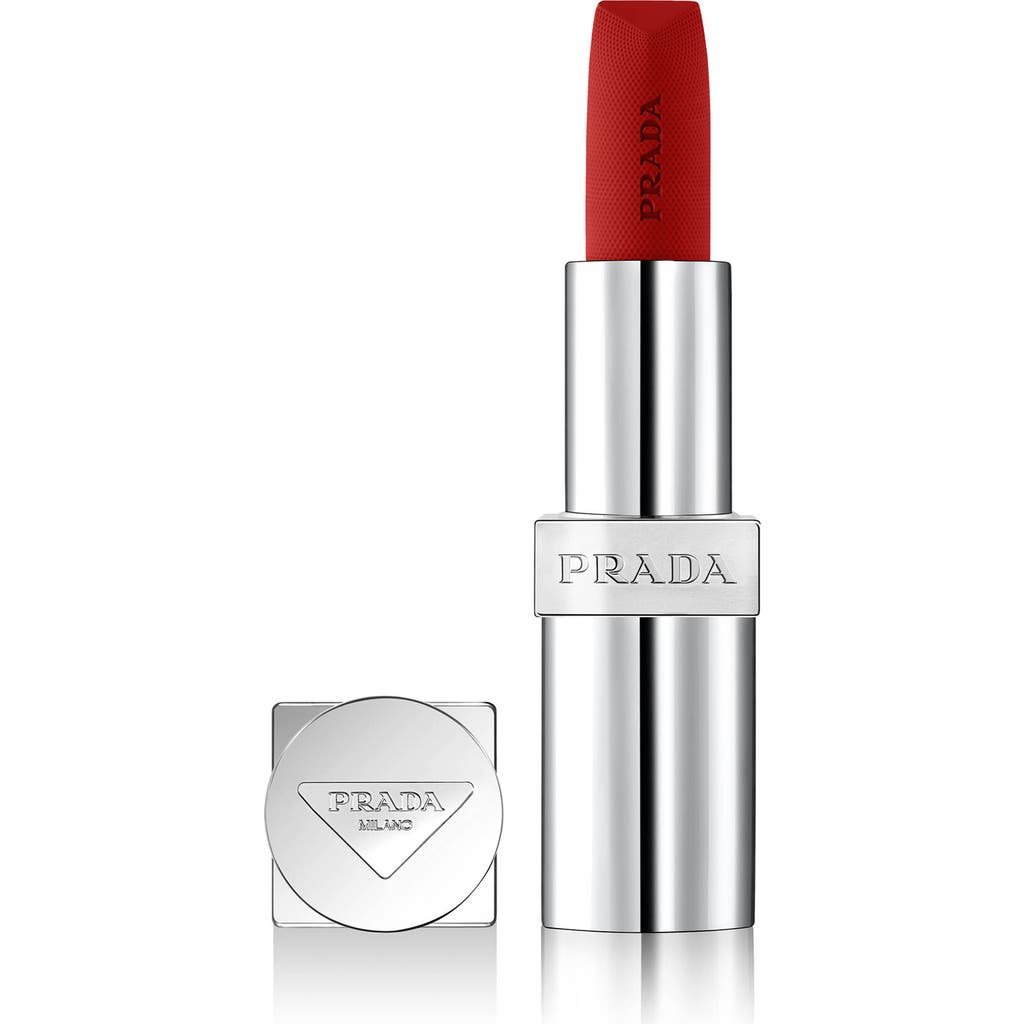 Prada Monochrome Soft Matte Refillable Lipstick In R129 Lacca - True Red