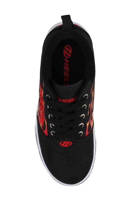 Shop Heelys Kids' Pro 20 Skate Sneaker In Black/red Flames