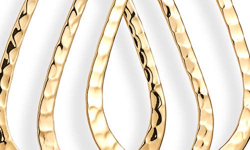 Gas Bijoux Mimi Hammered Drop Earrings In Gold