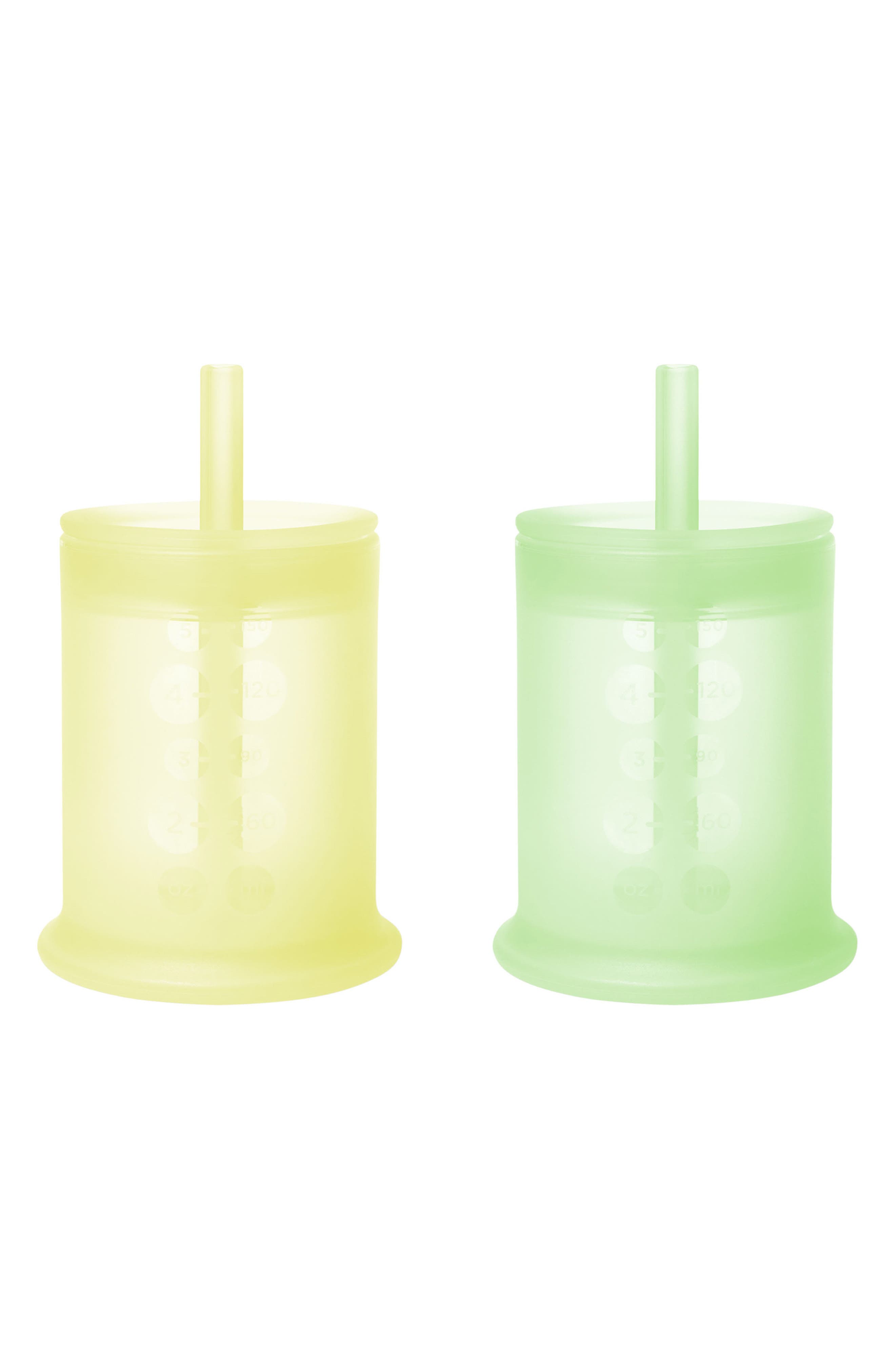 Olababy 2-Pack 5-Ounce Easy Sipping Straw Cups in Kiwi/Lemon 