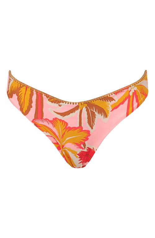 Shop Maaji Pink Palms Sublimity Reversible Bikini Bottoms