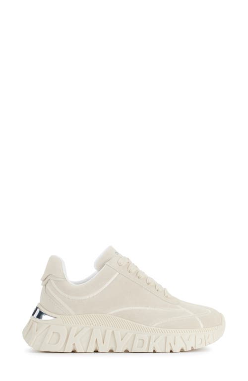 Shop Dkny Laeoni Platform Sneaker In Bone/silver