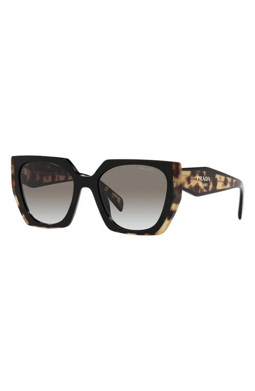 Prada Sunglasses In Black/tortoise/grey Gr