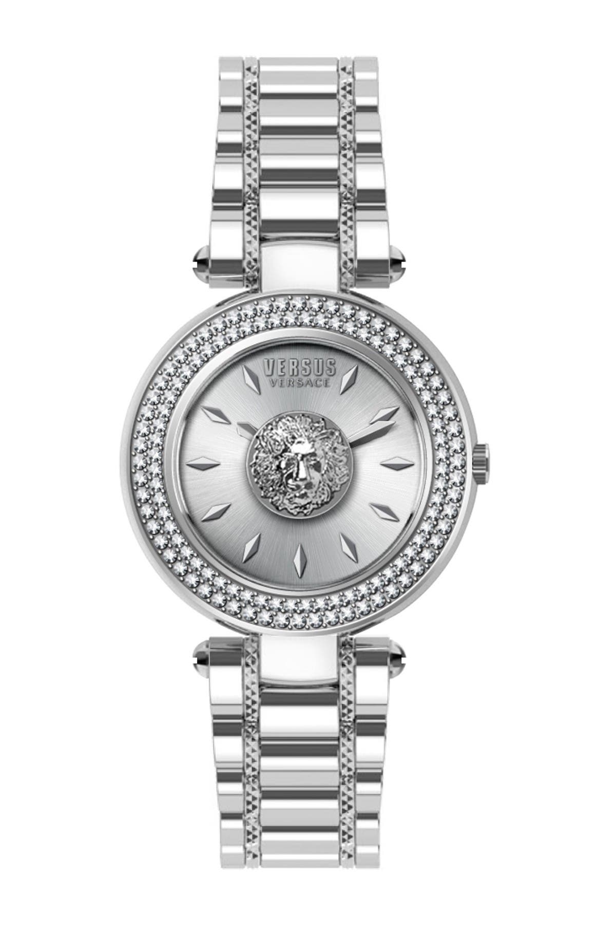 versace women's silver watch