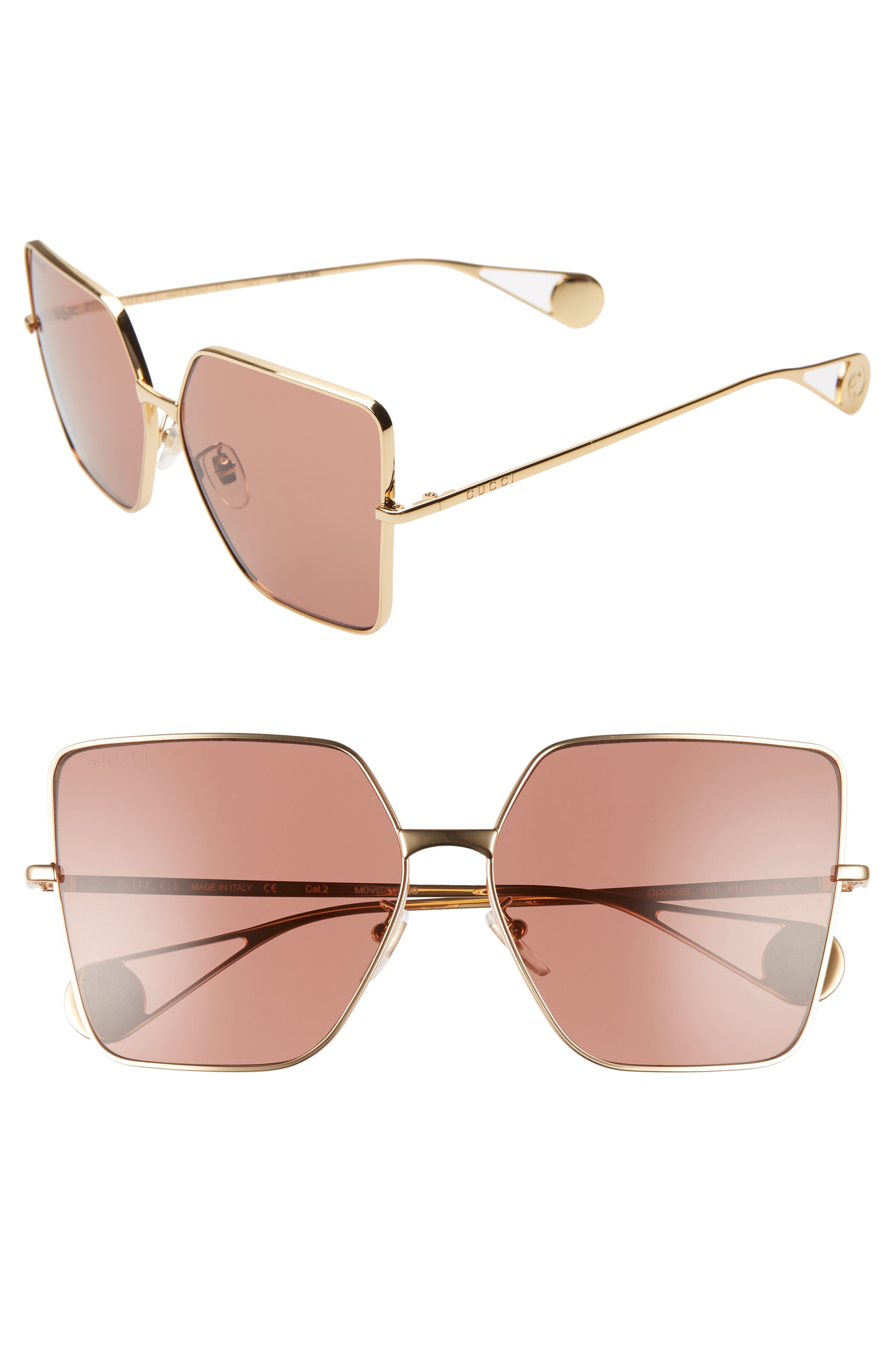 Gucci 61mm Square Sunglasses | Nordstrom