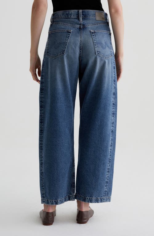 Shop Ag Hattie High Waist Ankle Wide Barrel Leg Jeans In Bari