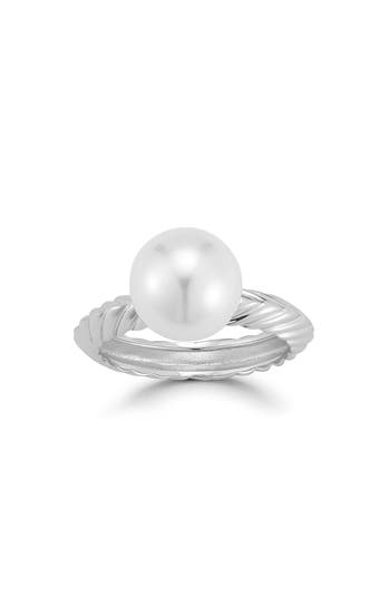 Sphera Milano 10mm Cultured Pearl Ring In Silver