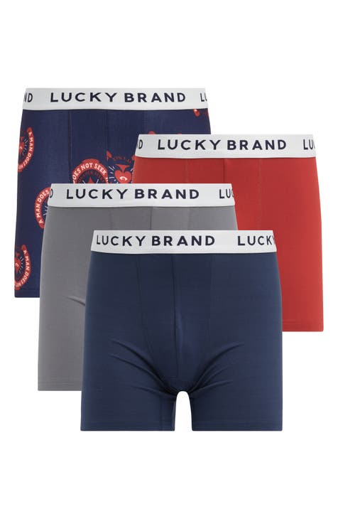 Buy Lucky Brand men 3 piece stretch boxer brief grey and navy and teal  Online