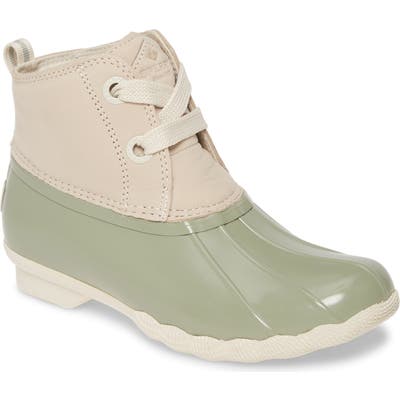 Sperry Saltwater Waterproof Rain Boot- Ivory