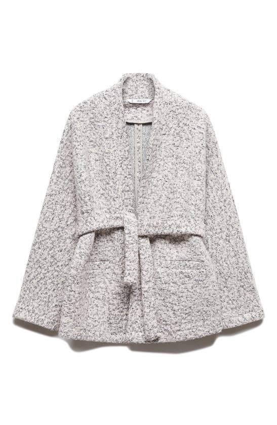 Mango Tie Waist Coat In Grey