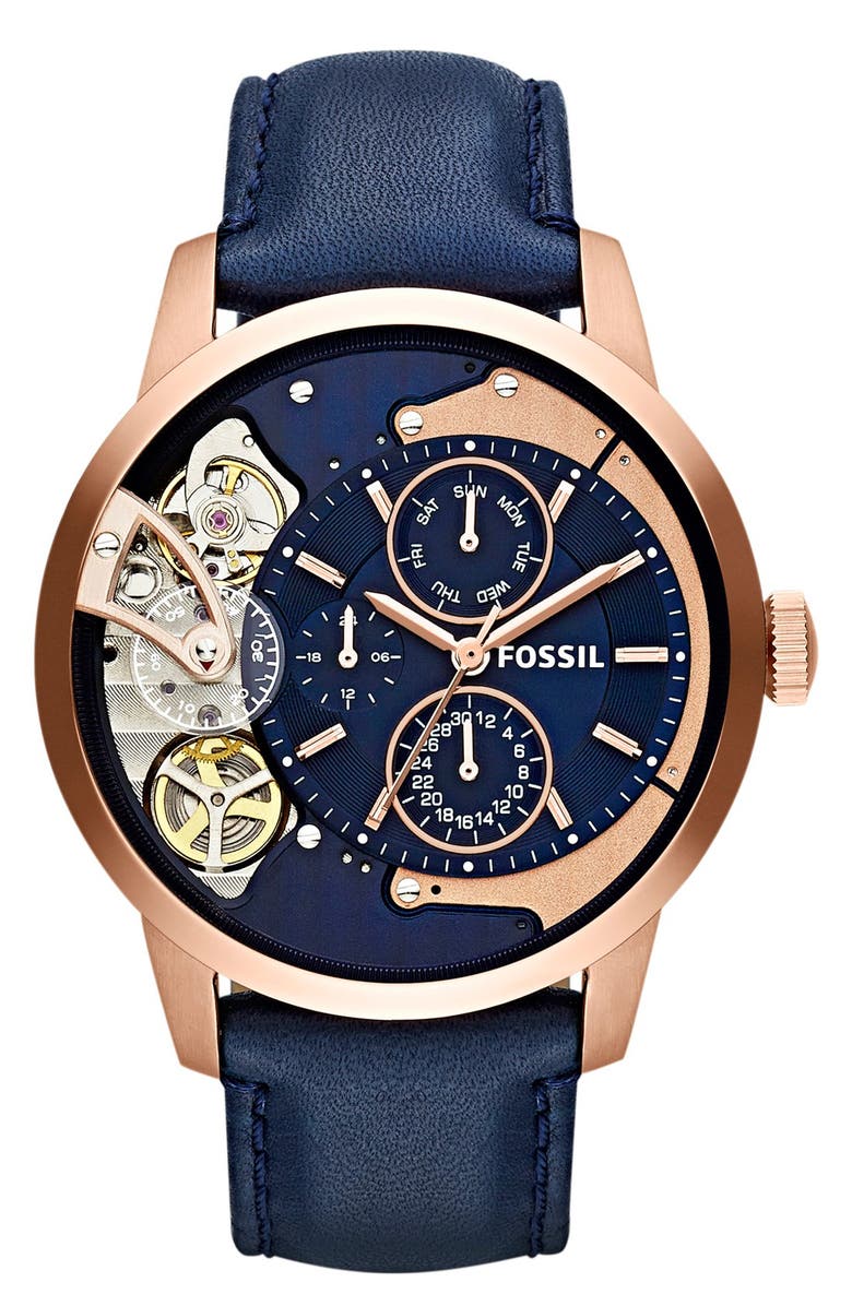 Fossil Townsman Twist Leather Strap Watch 44mm Nordstrom fossil-townsman-twist-leather-strap-watch-44mm-nordstrom