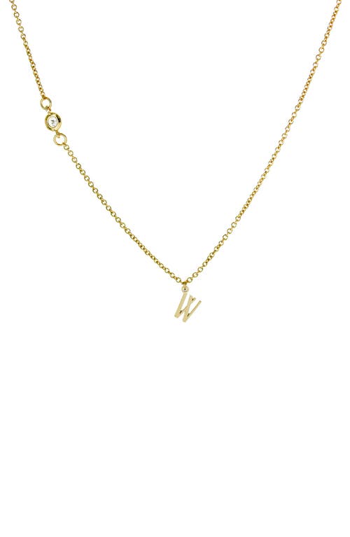 Panacea Initial Pendant Necklace in Gold-W at Nordstrom