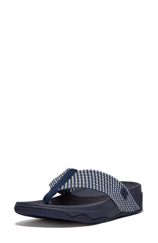 Fitflop Surfa™ Flip Flop In Midnight Navy/ Tiptoe Grey