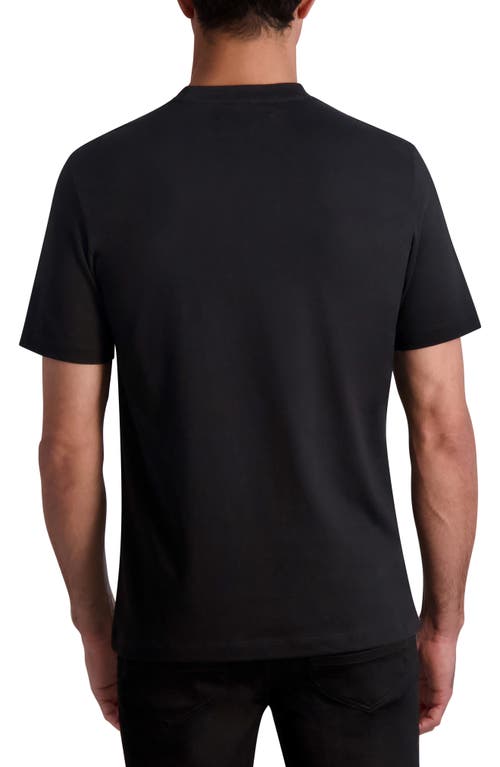 Shop Karl Lagerfeld Paris White Label Nail Head Studded Organic Cotton T-shirt In Black