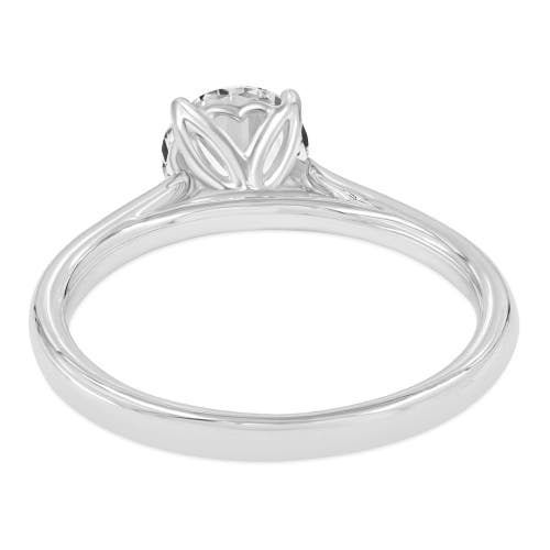 Asany Love Grown Collection 14k White Gold Round Cut Lab Grown Diamond Hidden Halo Engagement Ring In 14k White Gold