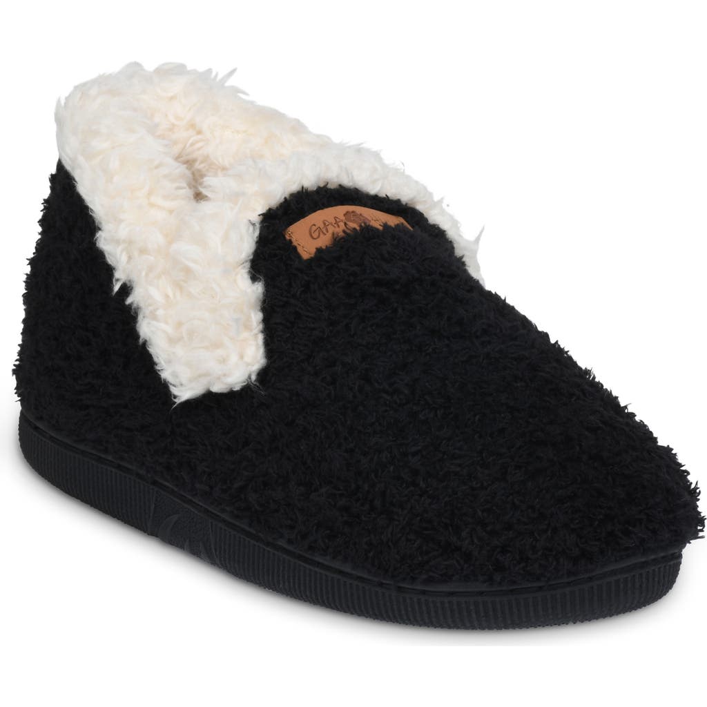 Gaahuu Cozee Faux Fleece Lined Slipper In Black