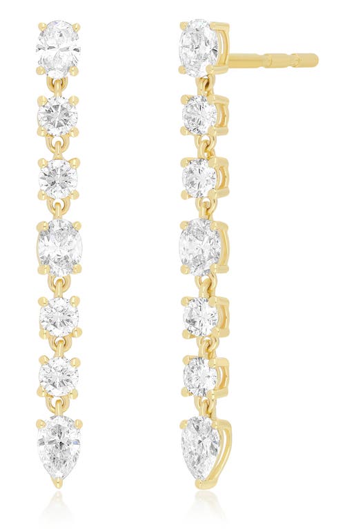 EF Collection Carrie Diamond Drop Earrings in 14K Yellow Gold at Nordstrom