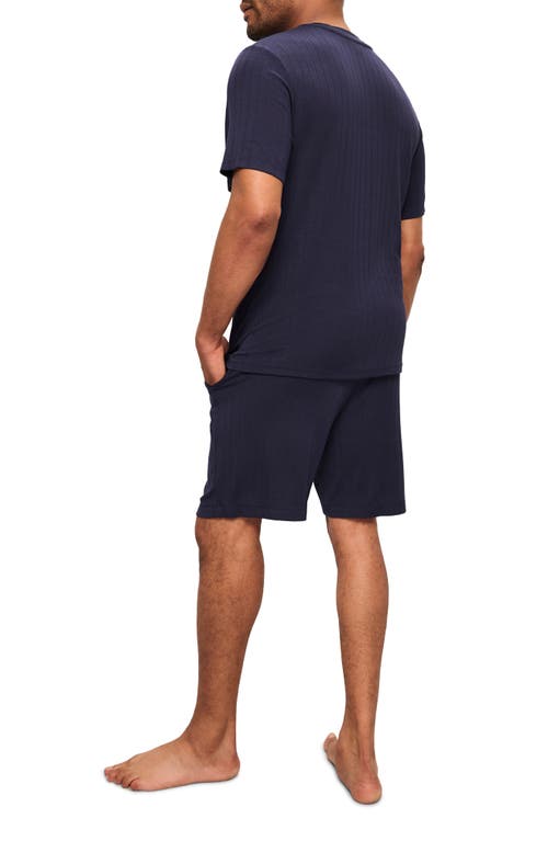 Eberjey Henry Jersey Short Pajamas In True Navy