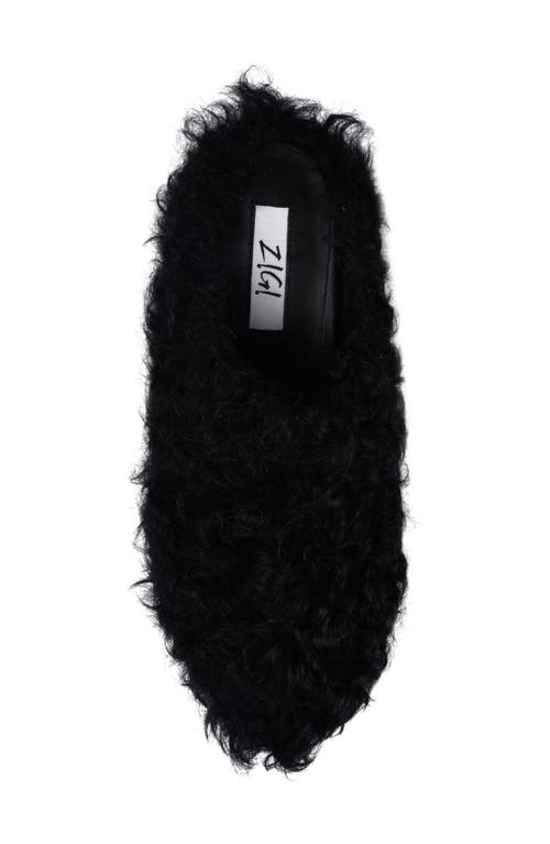 Shop Zigi Fauna Faux Fur Platform Clog Slipper In Black