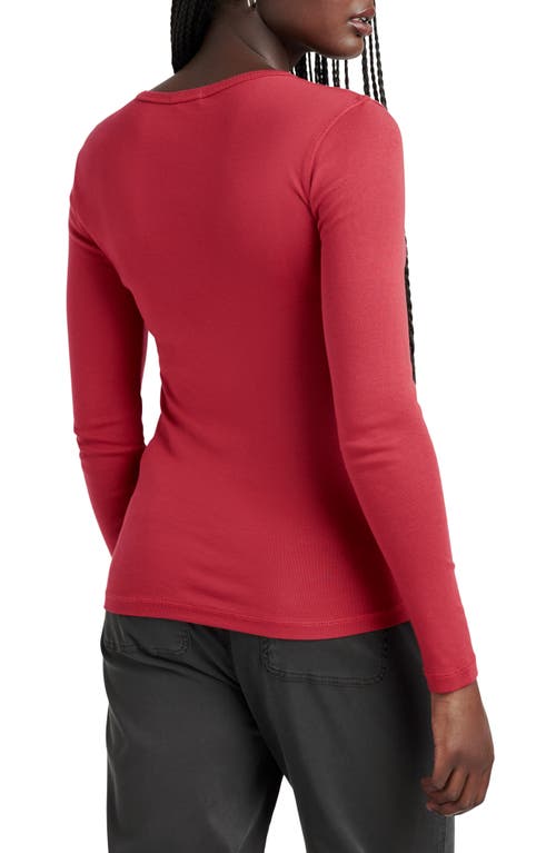 Shop Splendid Long Sleeve Crewneck T-shirt In Holly