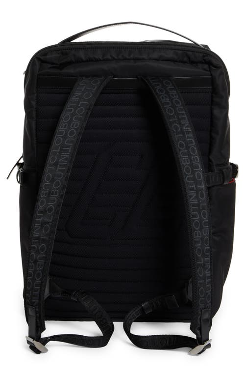 Shop Christian Louboutin Loubideal Canvas & Rubber Backpack In Black/black/black